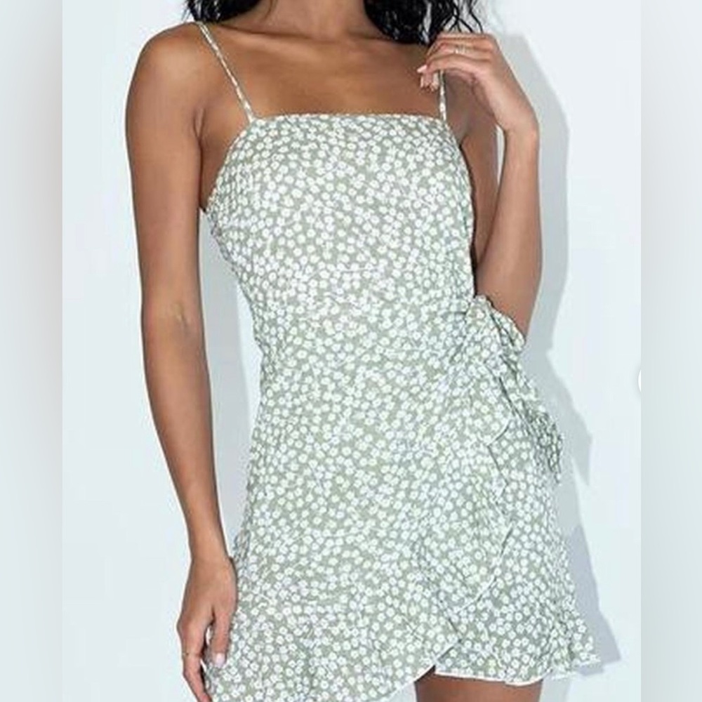 Princess Polly Floral Green Mini Dress